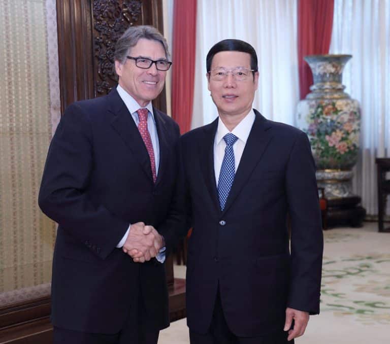 张高丽会见美国能源部长佩里