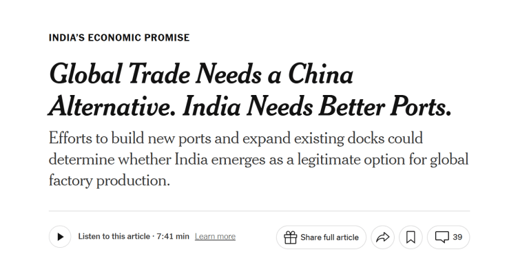 纽时：跨国品牌担心过度依赖中国，印度是未来吗？