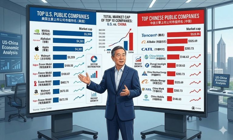 美中企业市值比较